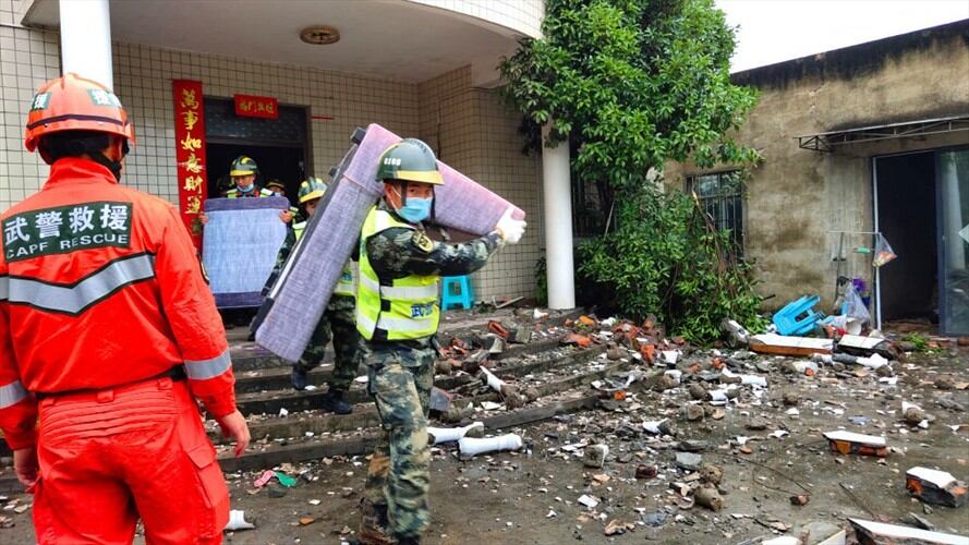 Terremoto en Sichuan, provincia de China, deja tres muertos y decenas de heridos. Foto: (Photo credit should read Ma Chunhua / Costfoto/Barcroft Media via Getty Images)