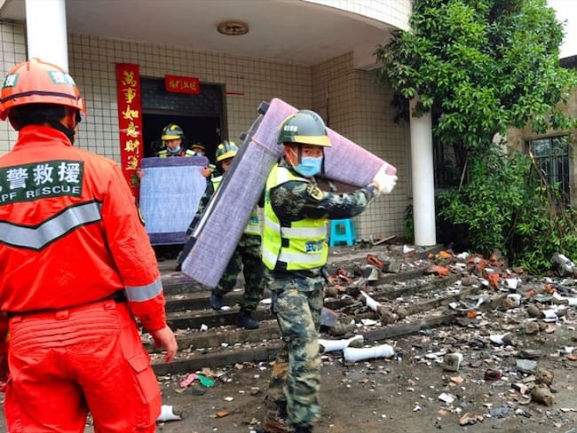 Terremoto en Sichuan, provincia de China, deja tres muertos y decenas de heridos. Foto: (Photo credit should read Ma Chunhua / Costfoto/Barcroft Media via Getty Images)