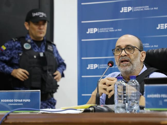 Segundo día de audiencia ante la Jurisdicción Especial para la Paz (JEP) y el excomandante de las Autodefensas, Rodrigo Tovar &quot;Jorge 40&quot;. Foro: Cortesía JEP.