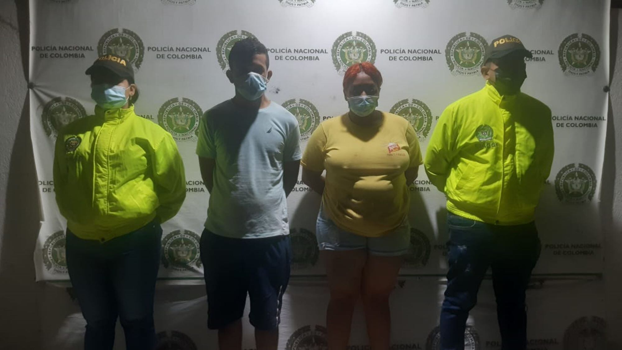 Pareja capturada/ Policía Nacional