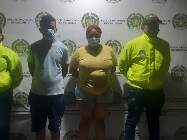 Pareja capturada/ Policía Nacional