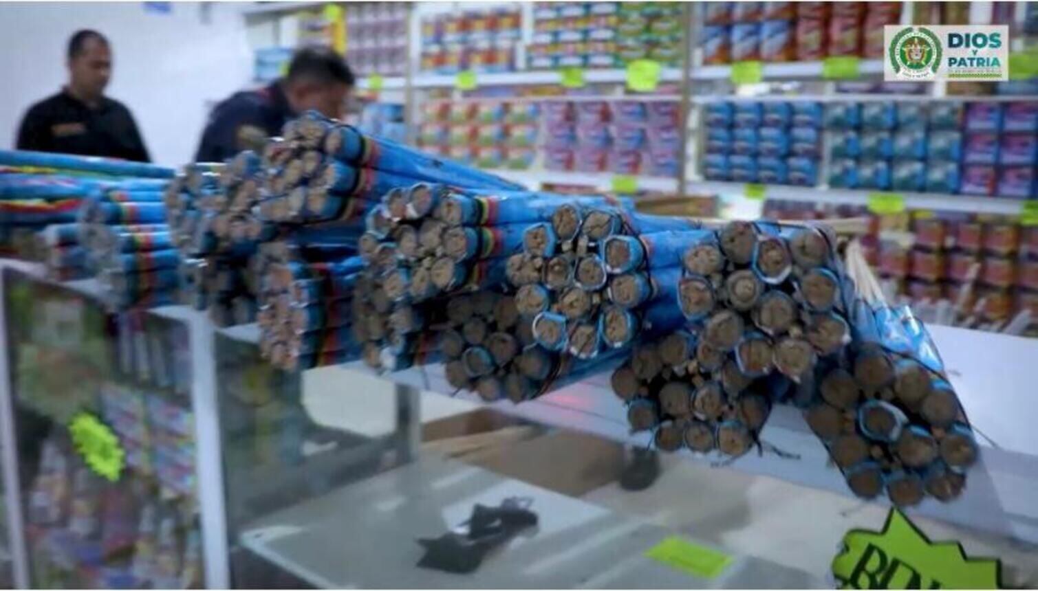 Incautación de pólvora en Risaralda / Foto: Policía Metropolitana de Pereira