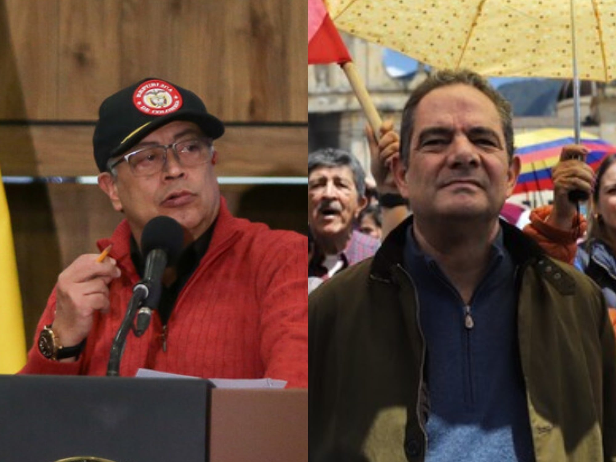 Gustavo Petro y Germán Vargas Lleras. Foto: (Colprensa - Catalina Olaya) / (Colprensa - Lina Gasca)