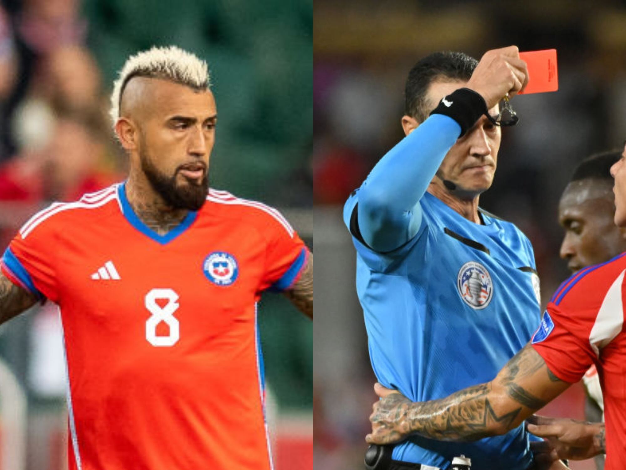 Arturo Vidal y Wilmar Roldán. Foto: Getty Images.