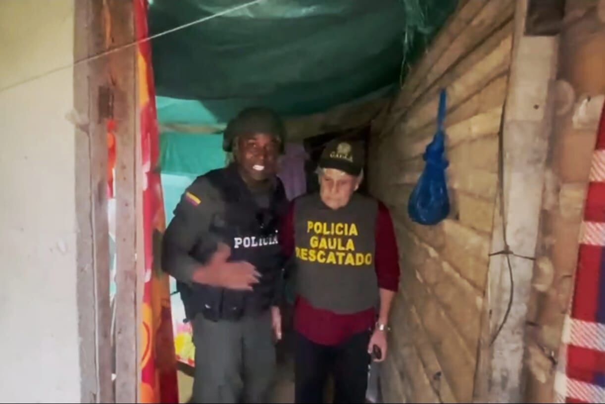 La víctima había sido secuestrada en Cerrito, Valle del Cauca. Crédito: Policía Nacional.