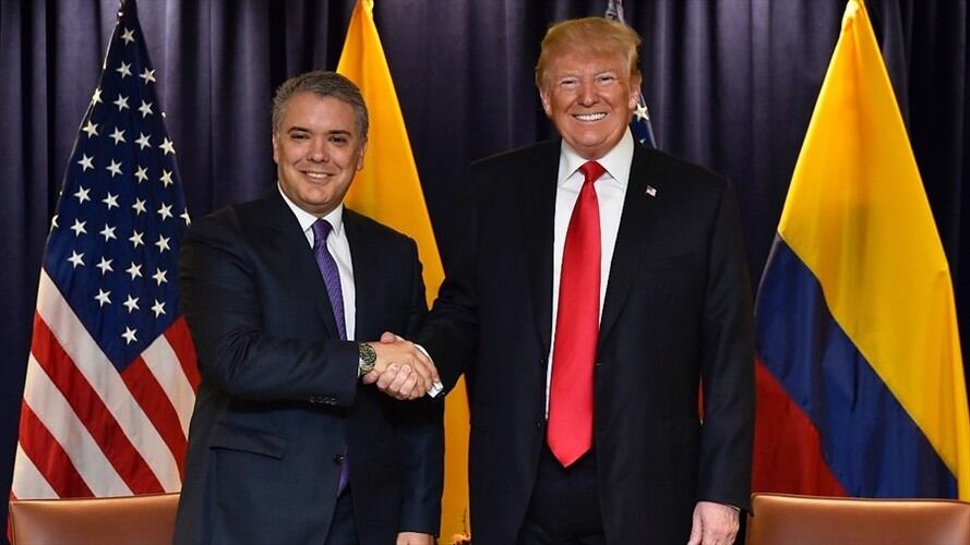 El presidente Iván Duque y su homólogo estadounidense, Donald Trump. Foto: Colprensa