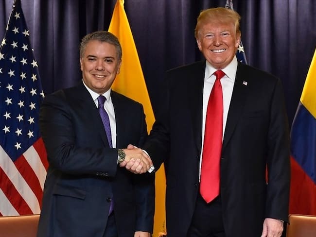 El presidente Iván Duque y su homólogo estadounidense, Donald Trump. Foto: Colprensa