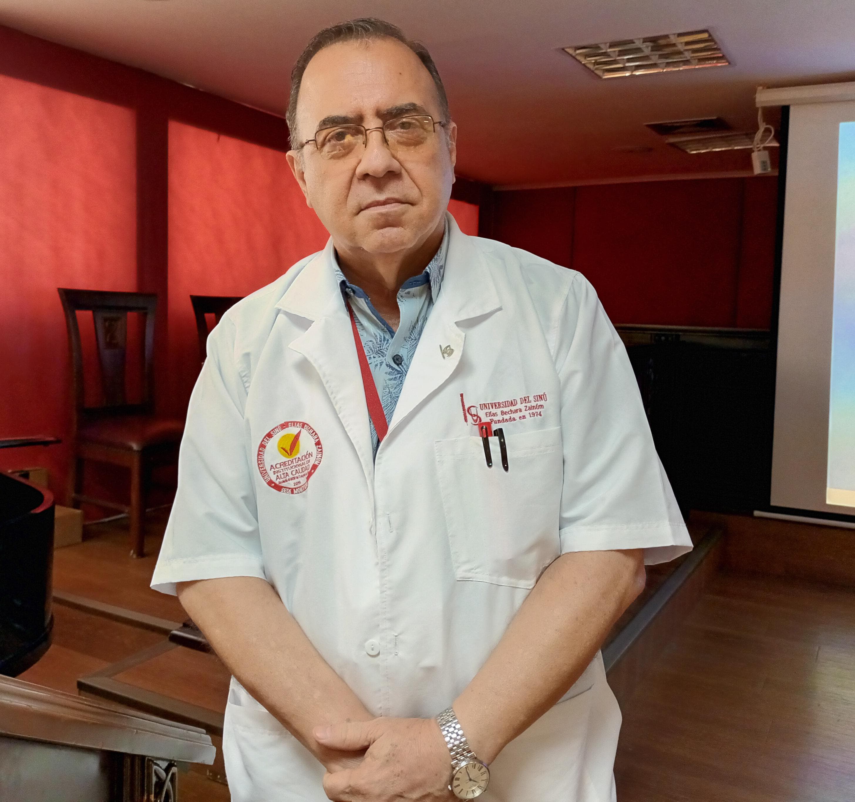 Álvaro Bustos González,decano de la Facultad de Ciencias de la Salud en la Universidad del Sinú. Foto: Claudia Hernández.