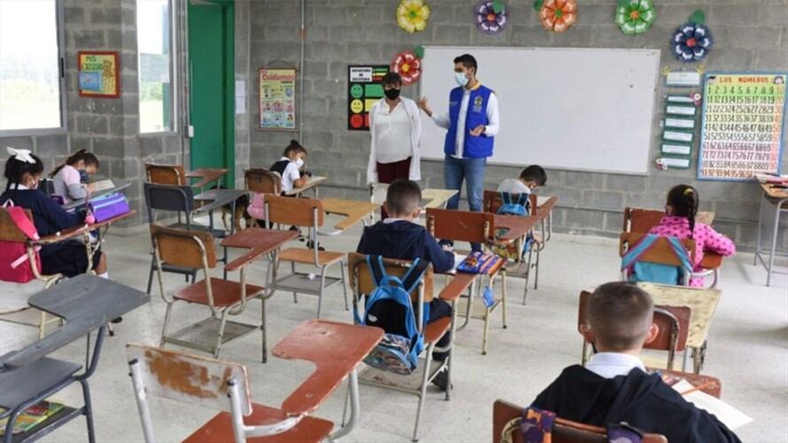 Clases presenciales. Foto: Suministrada: (Gobernación de Risaralda)