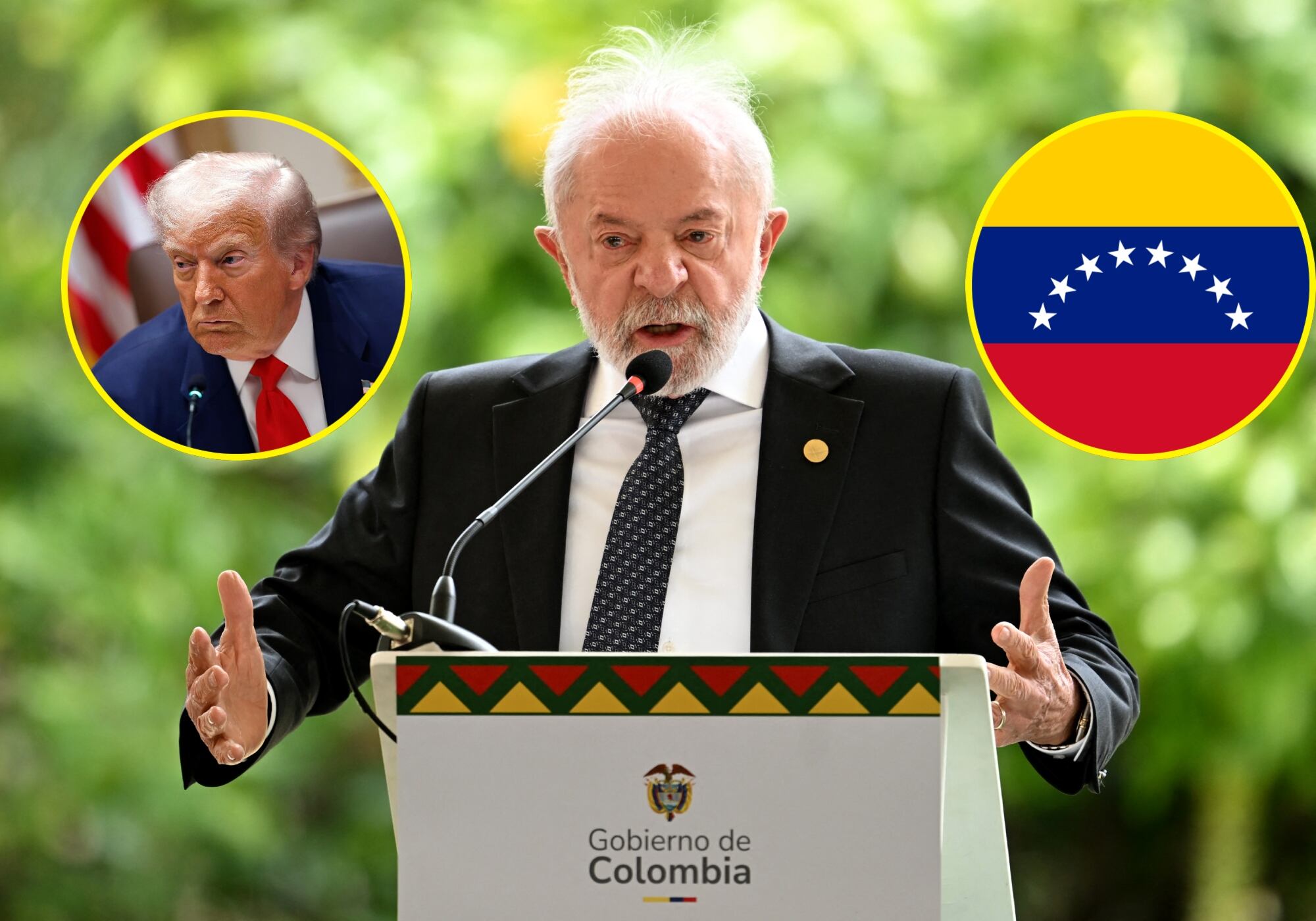 Lula Da Silva, Trump y Venezuela. Fotos: Getty Images.