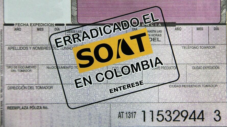 Erradicación del SOAT. Foto: Colprensa