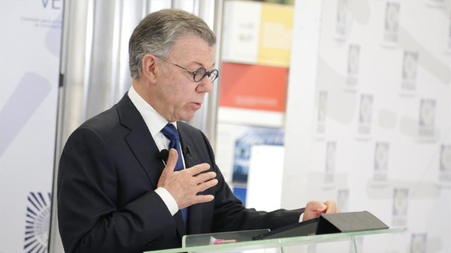 Expresidente Juan Manuel Santos compadeció ante la Comisión de la Verdad por falsos positivos. Foto: Cortesía: Comisión de la Verdad