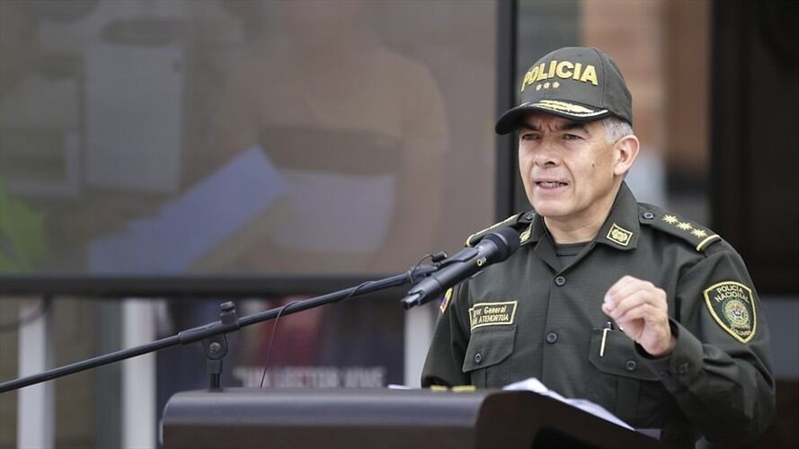 Oscar Atehortúa, director de la Policía . Foto: Colprensa-Sergio Acero