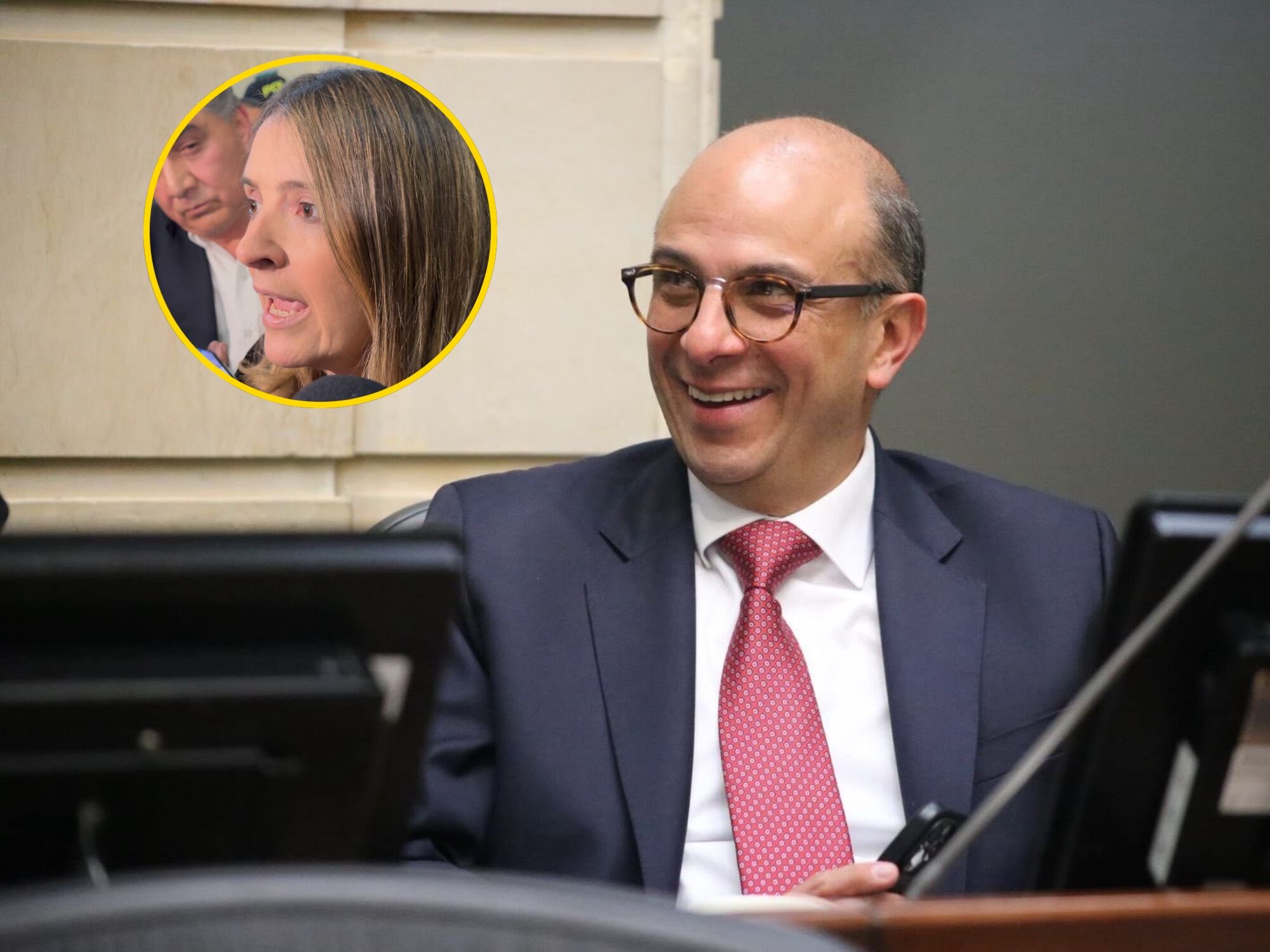 Carlos Camargo y Paloma Valencia. Fotos: Senado y archivo.