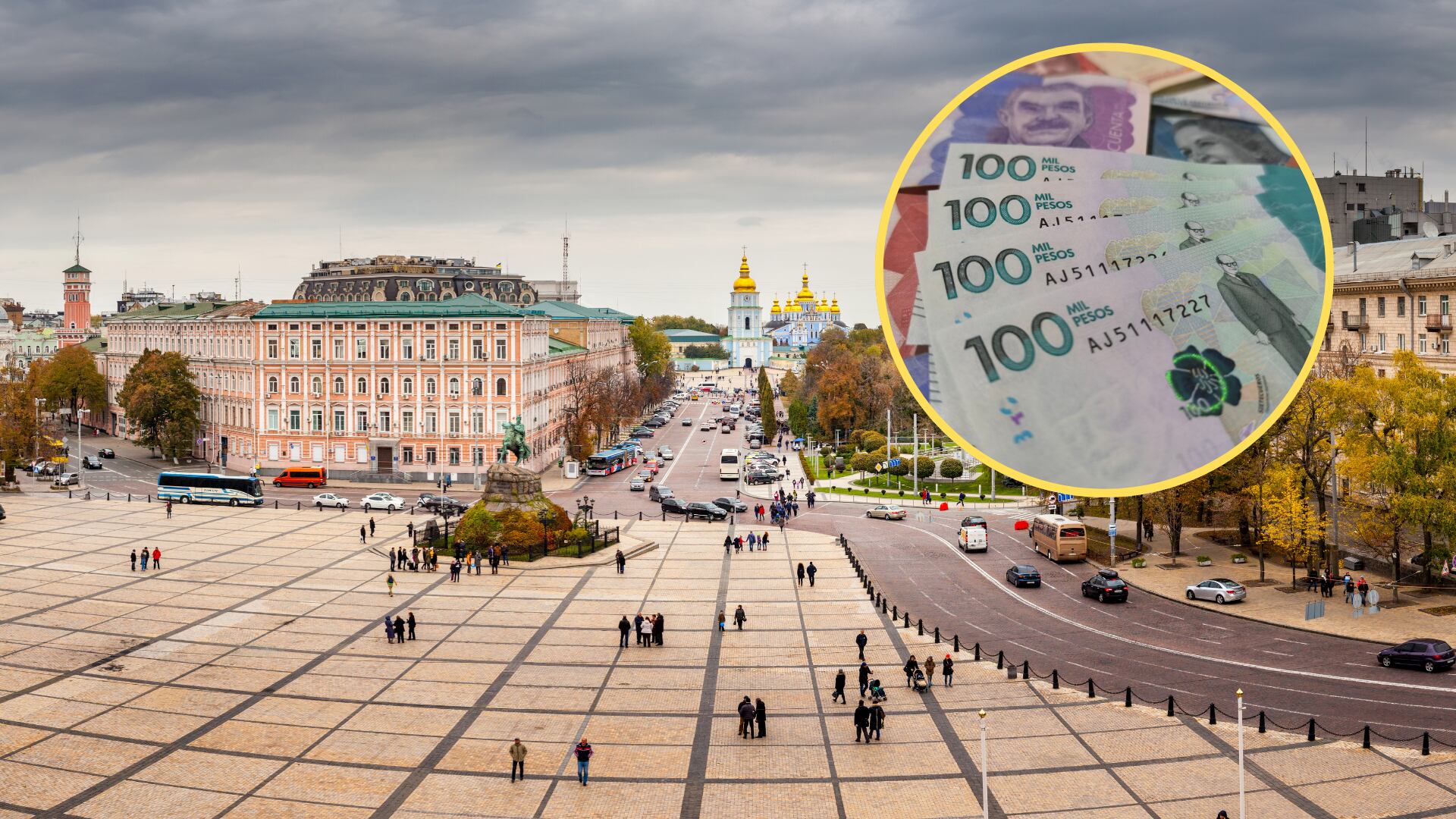 Kiev, imagen de referencia y pesos colombianos - Getty Images