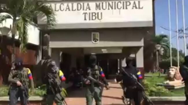 Captura de pantalla de video del grupo armado en Tibú - Cortesía