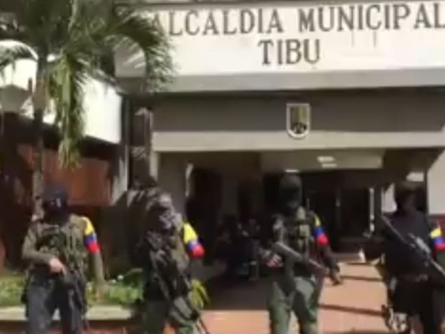 Captura de pantalla de video del grupo armado en Tibú - Cortesía