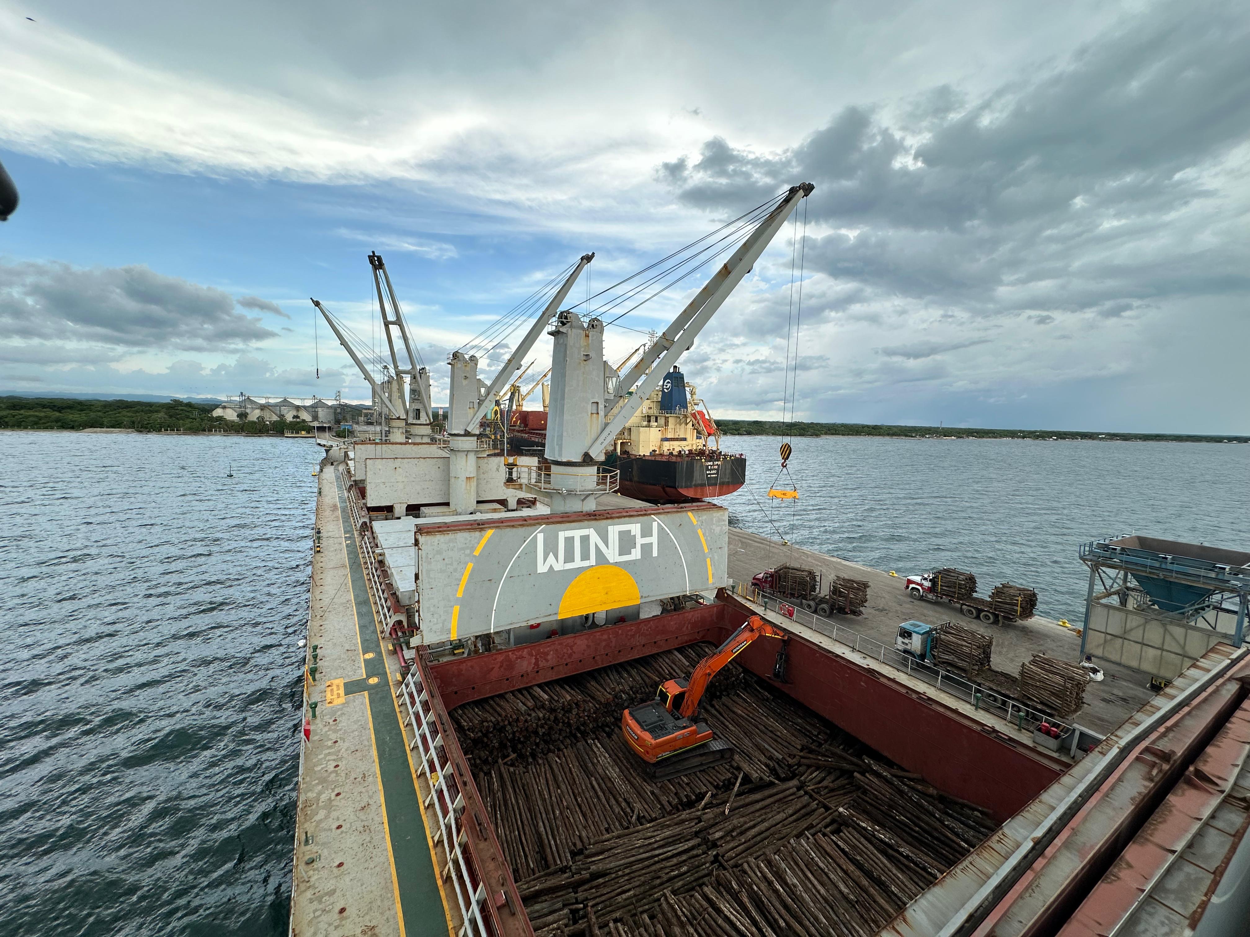 Córdoba exportó cerca de 15 mil toneladas de madera a España. Foto: prensa Gobernación de Córdoba.