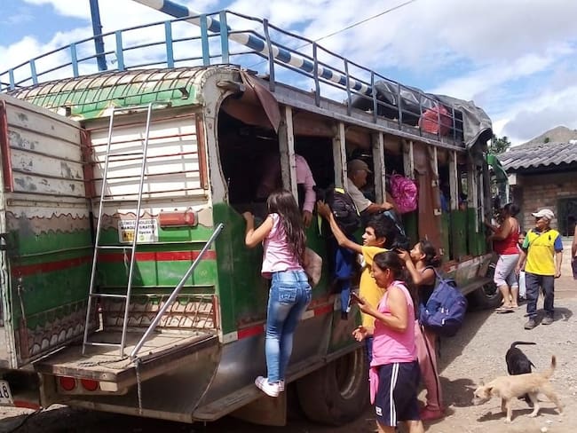 Las personas desplazadas están siendo atendidas en la cabecera municipal. Crédito: Cortesía.