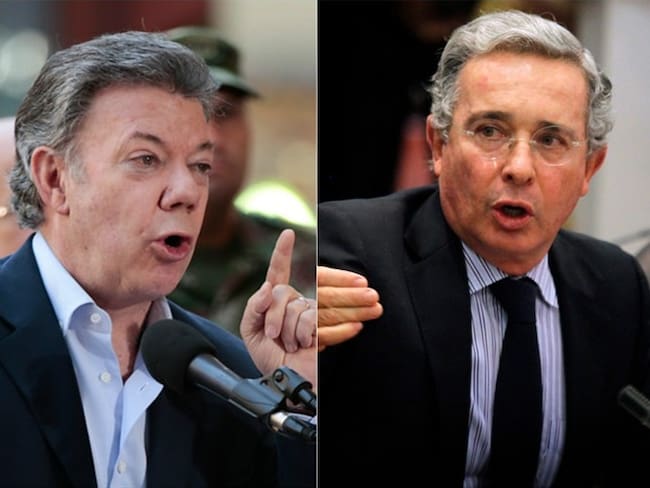 Juan Manuel Santos y Álvaro Uribe. Foto: Colprensa