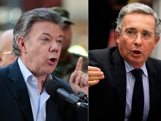 Juan Manuel Santos y Álvaro Uribe. Foto: Colprensa