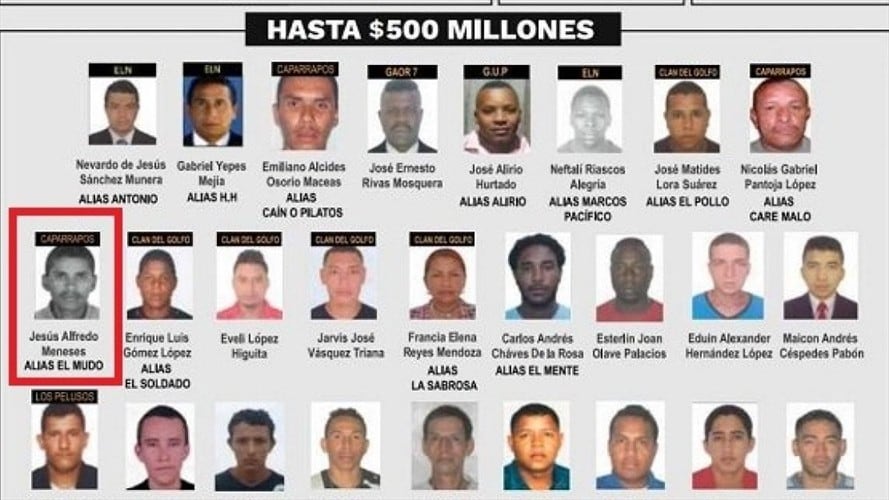 Integrantes Clan del Golfo. Foto: Gobierno de Colombia