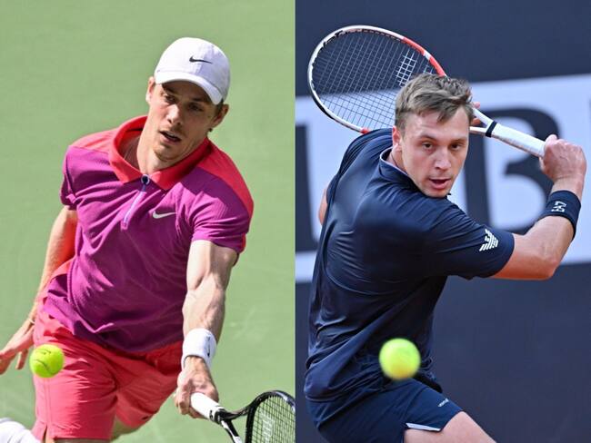 Hamad Medjedovic. I Foto: ANDREAS SOLARO/AFP via Getty Images. Denis Shapovalov. I Foto: HECTOR RETAMAL/AFP via Getty Images.