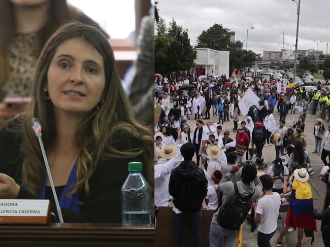 Paloma Valencia, senadora y manifestaciones | Fotos: Colprensa