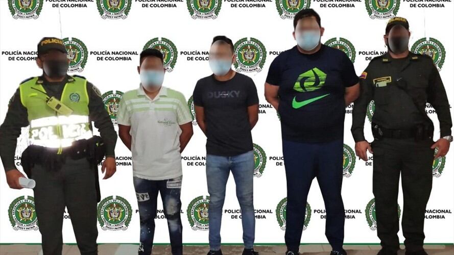 Los capturados ya fueron puestos a disposición de la Fiscalía. Foto: Cortesía