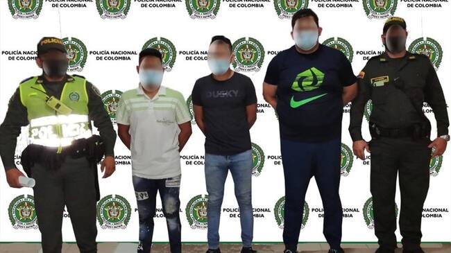 Los capturados ya fueron puestos a disposición de la Fiscalía. Foto: Cortesía