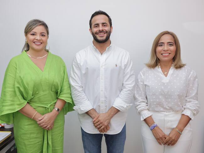 Claudia Margarita García, Erasmo Zuleta Bechara y Heidy Johana Torres. Foto: prensa Gobernación de Córdoba.