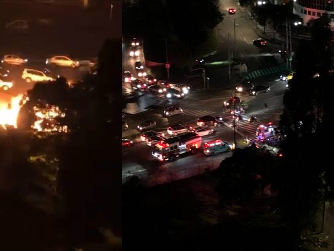 Explosión en Bogotá. Foto crédito María Paula (mariapaulaa96)