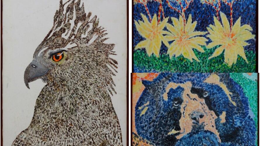 En el marco del Festival Internacional de la Cultura, se abrió la exposición de 26 obras que plasman el compromiso ambiental con arte más grande de Boyacá. Foto: Corpochivor