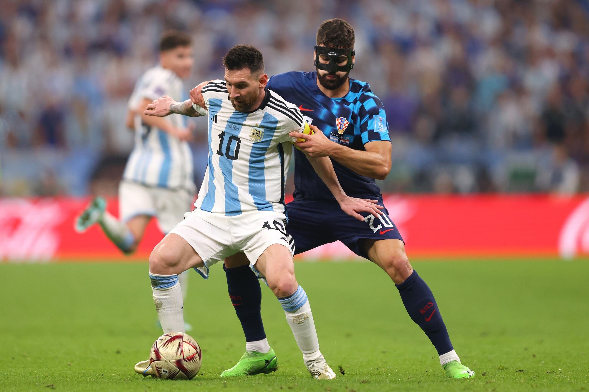 Lionel Messi y Gvardiol . (Photo by Marc Atkins/Getty Images)