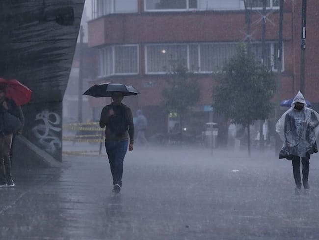 Fuertes lluvias en Bogotá. Foto: Colprensa