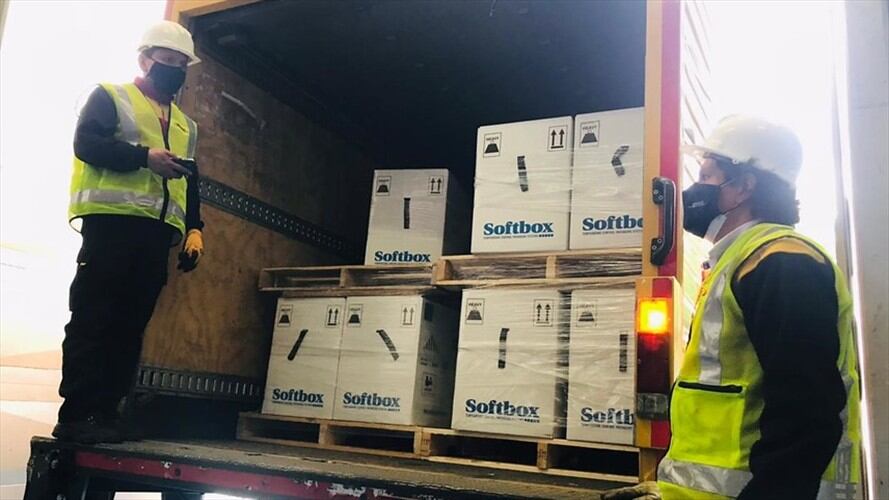 Colombia recibió un nuevo lote de 538.200 vacunas de Pfizer. Foto: Colprensa