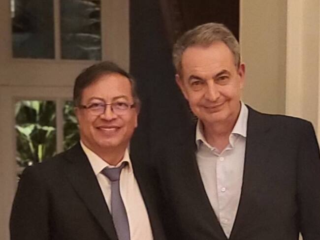Gustavo Petro y José Luis Rodríguez Zapatero. Foto: Colprensa