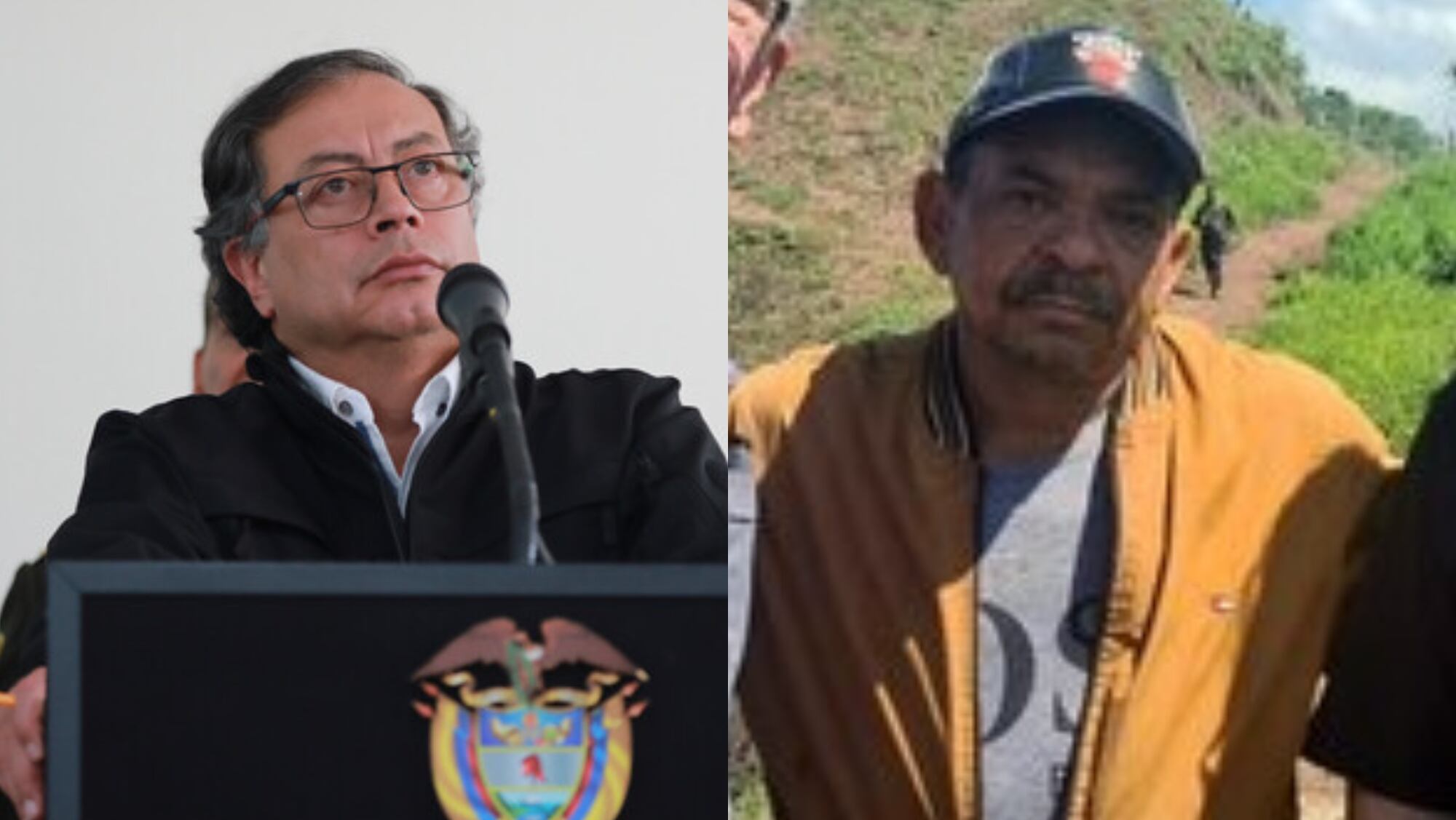 Gustavo Petro y Luis Manuel Díaz. Foto: (Alexa Rochi - Presidencia) / Conferencia Episcopal