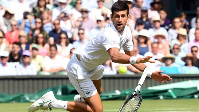Novak Djokovic pasa a su sexta final de Wimbledon. Foto: Agencia AFP