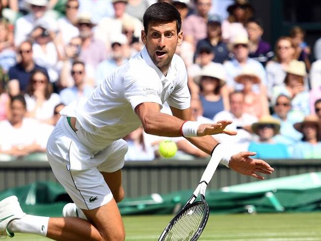Novak Djokovic pasa a su sexta final de Wimbledon. Foto: Agencia AFP