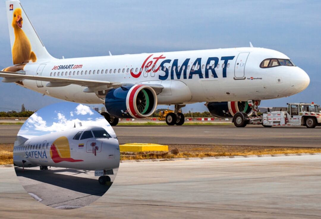 JetSmart y Satena. Foto: Colprensa.