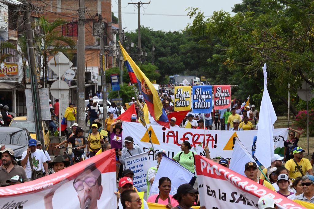 Imagen de referencia de protestas en Colombia. Foto: Getty Images.