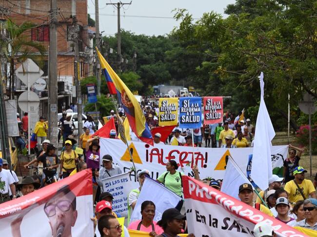 Imagen de referencia de protestas en Colombia. Foto: Getty Images.