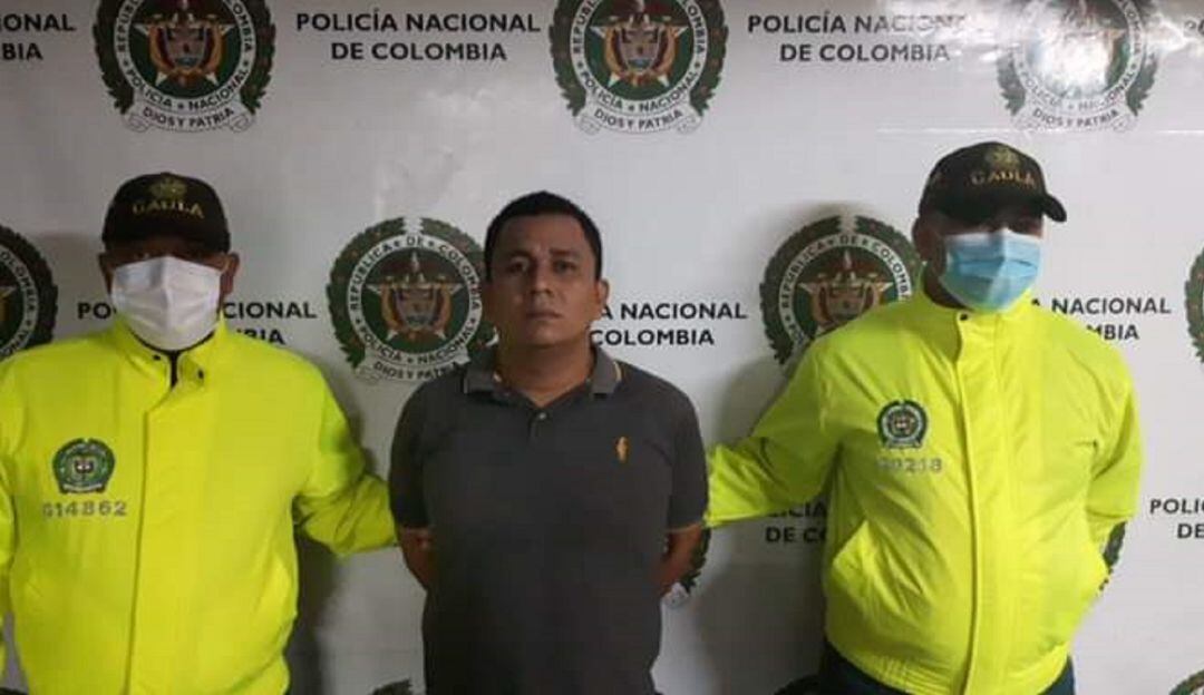 Captura de 'El negro ober' en el Tolima. Foto: Policía