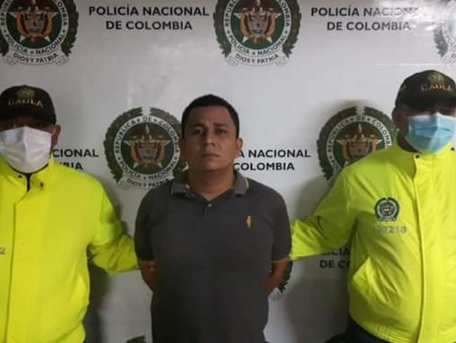Captura de 'El negro ober' en el Tolima. Foto: Policía