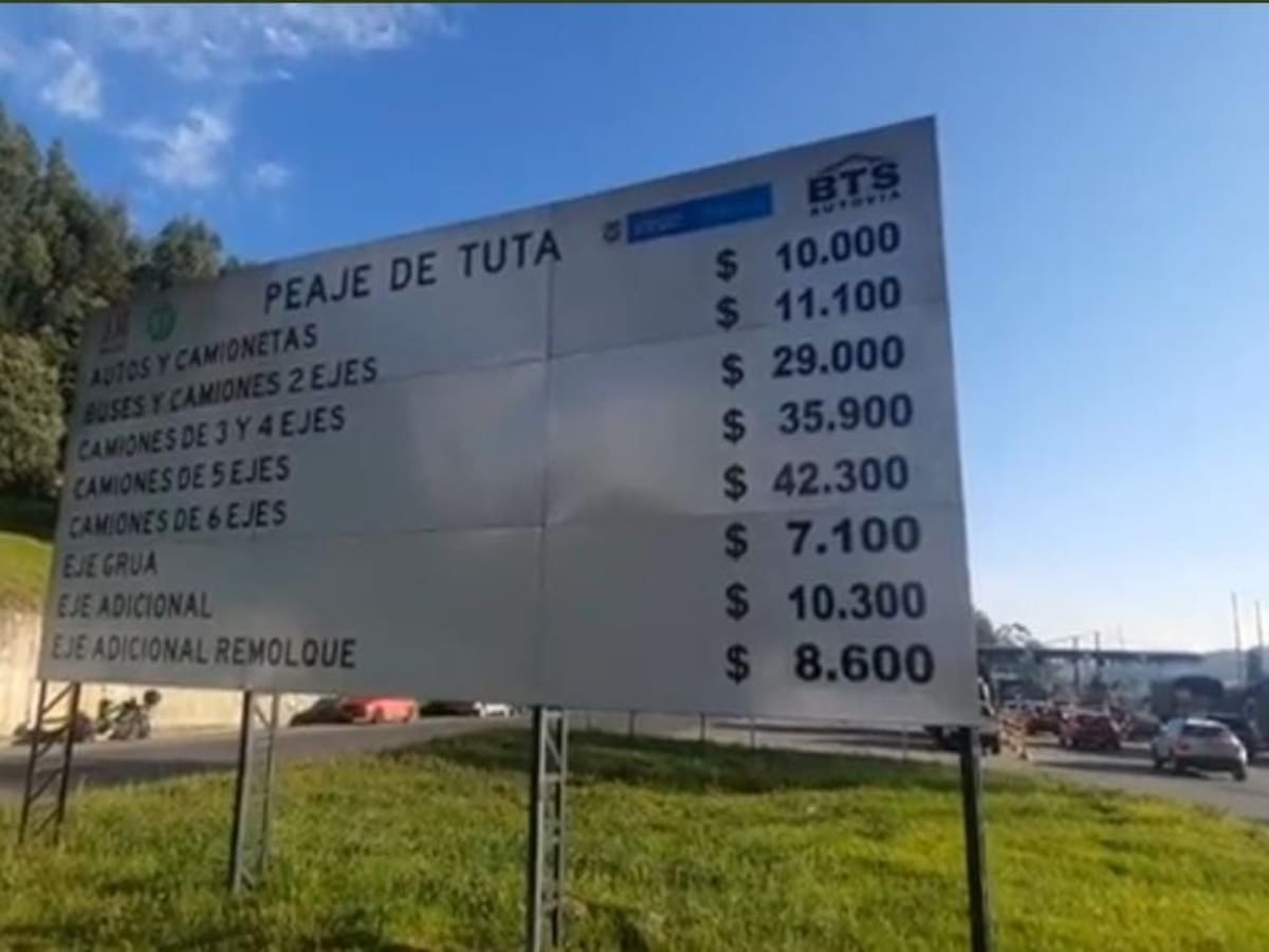 Molestias por incrementos en las tarifas de los peajes en Boyacá