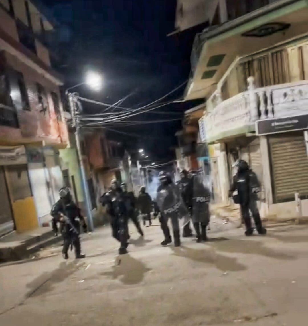 La situación obligó la intervención de la Fuerza Pública. Crédito: Cortesía.
