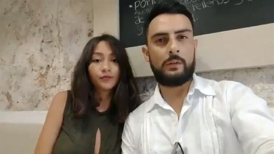 . González y Rugeles aún son pareja.. Foto: Tomada de vídeo público de Gustavo Rugeles