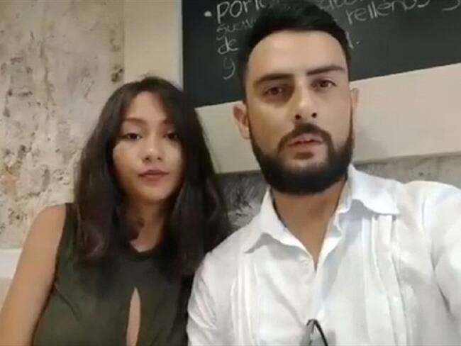 . González y Rugeles aún son pareja.. Foto: Tomada de vídeo público de Gustavo Rugeles