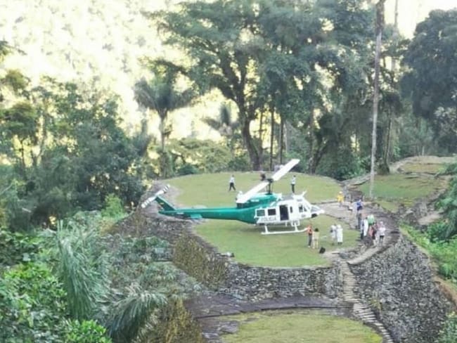 Helicóptero de la Policía en Ciudad Perdida. Cortesía: Suministrada.